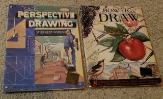 Walter T Foster Art Books Paperback Vintage Perspective Drawing,  How To Draw Vg