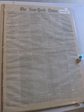 1863 vintage York Times,  with reports on the Civil War 2