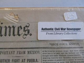 1863 vintage York Times,  with reports on the Civil War 3