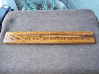 Vintage Handmade Wood Cribbage Board Pegs Made By Roy W.  Boyles