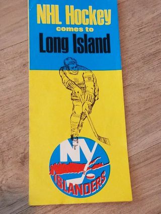 1972 - 73 York Islanders Inaugural Season Ticket Brochure Rare