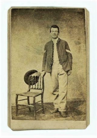 Antique Civil War Cdv - Union Soldier From Lagrange,  Indiana 1860 