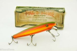 Vintage Pflueger Glass Eye Palomine Antique Fishing Lure In Correct Box Rk3