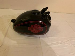 Harley Davidson Hog Gas Tank Piggy Bank Black And Red