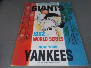 1962 World Series Program / San Francisco Giants Vs.  Ny Yankees