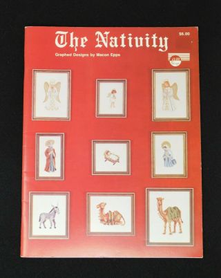 Vintage Cross Stitch Pattern Book The Nativity 18 Designs Plus Combinations