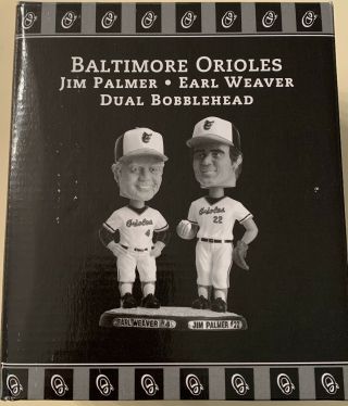 Baltimore Orioles 2004 Dual Bobblehead Jim Palmer Earl Weaver