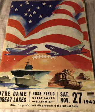 Notre Dame Vs Great Lakes Football Program 1943