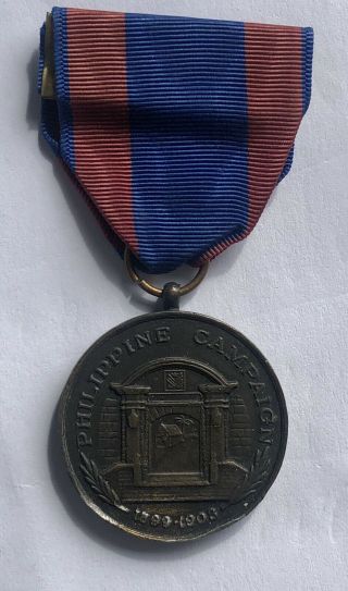 1899 - 1903 Us Marine Corps Philippines Campaign Medal Vintage