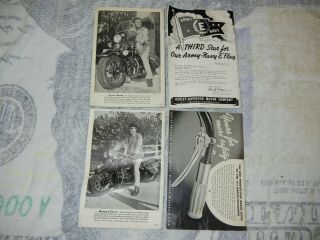 4 Vintage Harley Davidson Motorcycle The Enthusiast 1941 43 45 Club Magazines 2