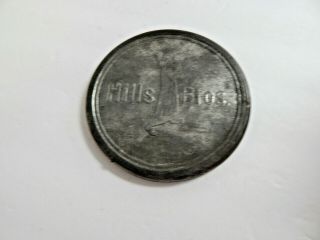 Early Vintage Hills Bros.  Coffee Tin/can Lid For 2 Lb.  Coffee