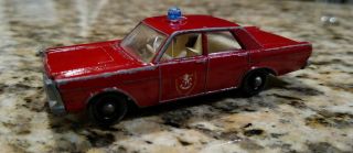 Vintage Matchbox Lesney No 59 Ford Galaxie - Fire Chief