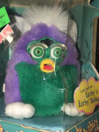 Vintage 1999 Furby Babies Purple And Green - Nip Tags - 70 - 940 Package