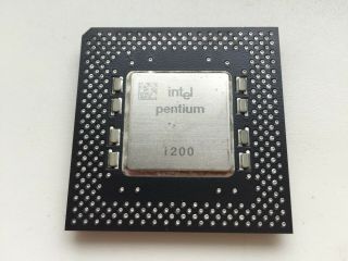 Intel Pentium 200 Non Mmx Fv80502200 Sy045,  Vintage Cpu,  Gold