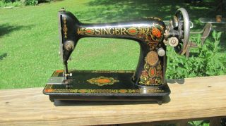 Antique/vintage Singer (red Eye),  Model 66 Sewing Machine,  1924