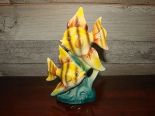 Vintage Japan Porcelain ? Ceramic Anthropomorphic Angel Fish Figurine 1950 