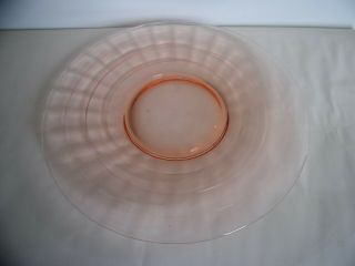 Vintage Block Optic Pink Sandwich Plate By Anchor Hocking