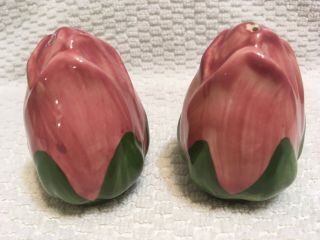 Vintage Franciscan Desert Rose Salt & Pepper Shakers Tulip Usa