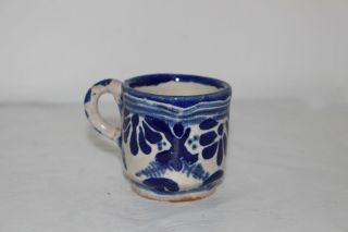 Vintage Ysauro Uriarte Puebla Mexico Talavera Pottery Small Cup/mug