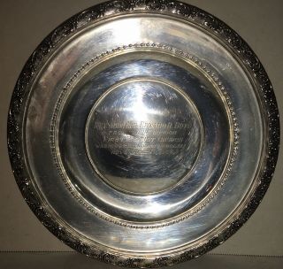 Vintage Reed & Barton Sterling Silver Plate 9 1/2 " 184 Gr