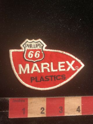 Vtg Phillips 66 Marlex Plastics Advertising Patch 96b7