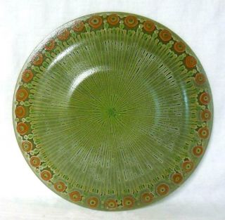 Higgins Mid Century Modern Art Glass Platter Sunburst Tray 13 ¼” 2