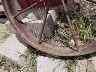 Antique Steel 24 Inch Wagon/Tractor Wheel (3) 3
