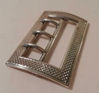 A Very Good Quality Antique Solid Silver Belt Buckle : Chester 1899