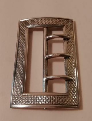 A Very Good Quality Antique Solid Silver Belt Buckle : Chester 1899 2