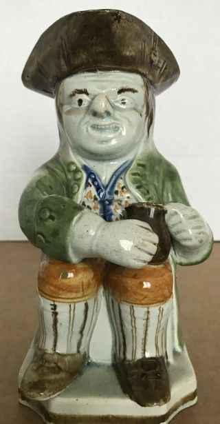 Antique Toby Jug Seated Holding Pitcher 8”