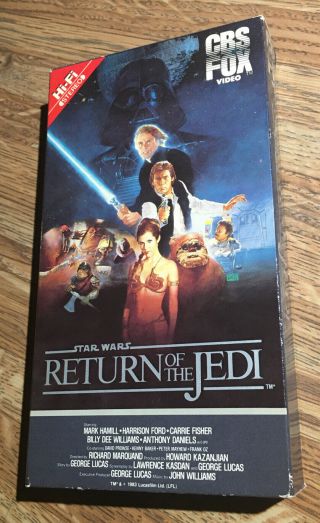 Star Wars Return Of The Jedi (1986) Vintage Beta Tape • Sci - Fi Action