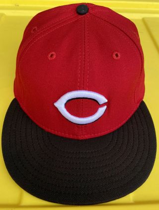 Vintage Cincinnati Reds Era Authentic 100 Wool Hat Cap Usa Made Size 7 5/8