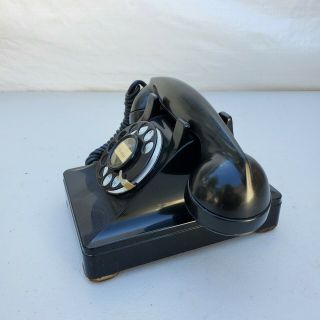 Antique Bell System Western Electric 302 Black F1 Rotary Telephone Vintage 3