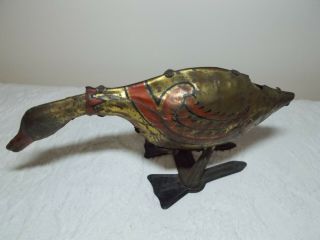 Vintage 1924 Louis Marx Golden Goose Litho Metal Wind Up Tin Toy 2
