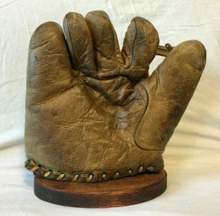 1940s Marathon George Kurowski Split Finger Vintage Baseball Glove Old Antique