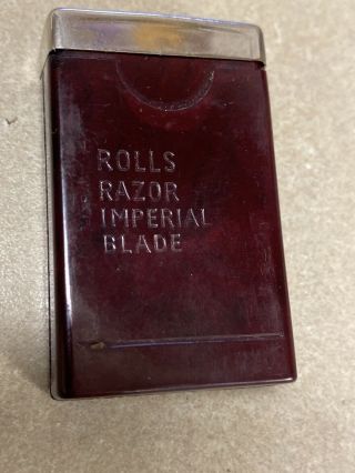 VINTAGE ROLLS RAZOR IMPERIAL BLADE MADE IN ENGLAND IN CASE 2