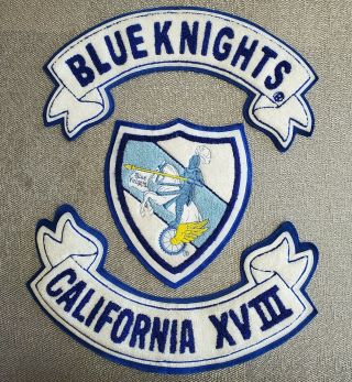 Vintage Blue Knights California Xviii Motorcycle Patches