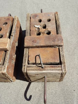Vintage Wood Crab Pot Bait Containers 3