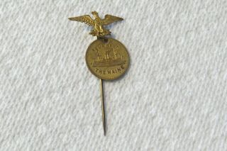 Vintage Remember The Maine Stick Pin Cuba Must Be