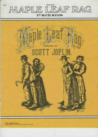 Maple Leaf Rag By Scott Joplin; Vintage Sheet Music Piano Solo; Shattinger