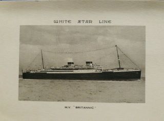 " Britannic " White Star Line Log Abstract Liverpool To N.  Y.  1931