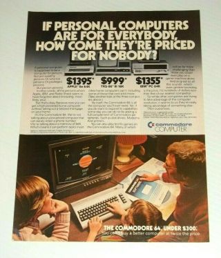 1983 Print Ad Commodore 64 Computer Vintage 80 