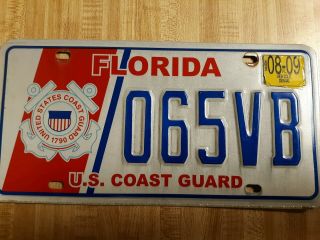 Florida U.  S.  Coast Guard License Plate