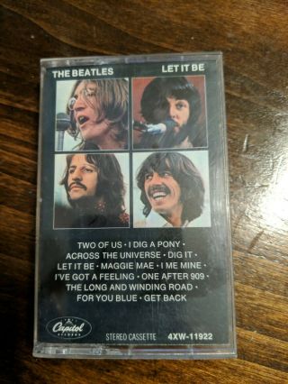 Vintage Cassette Tape The Beatles Let It Be 4xw 11922