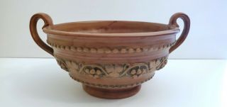 Antique Sign Weller Art Pottery Clarmont Arts Crafts Mission Style Bowl Planter