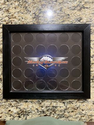 Harley Davidson Poker Chip Collectors Frame