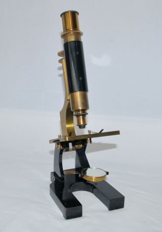 Brass microscope - F.  E.  Becker & Co. ,  London. 2
