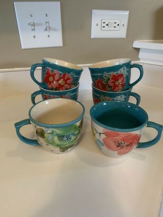 The Pioneer Woman Vintage Floral Set Of 6 (16 Oz) Mug Coffee Cup