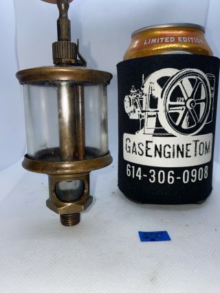 Michigan Lubricator 484 - 1 Brass Oiler Hit Miss Gas Engine Steampunk Antique