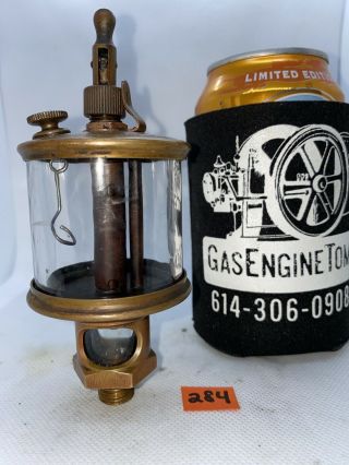 Michigan Lubricator 484 - 1a Brass Oiler Hit Miss Gas Engine Steampunk Antique